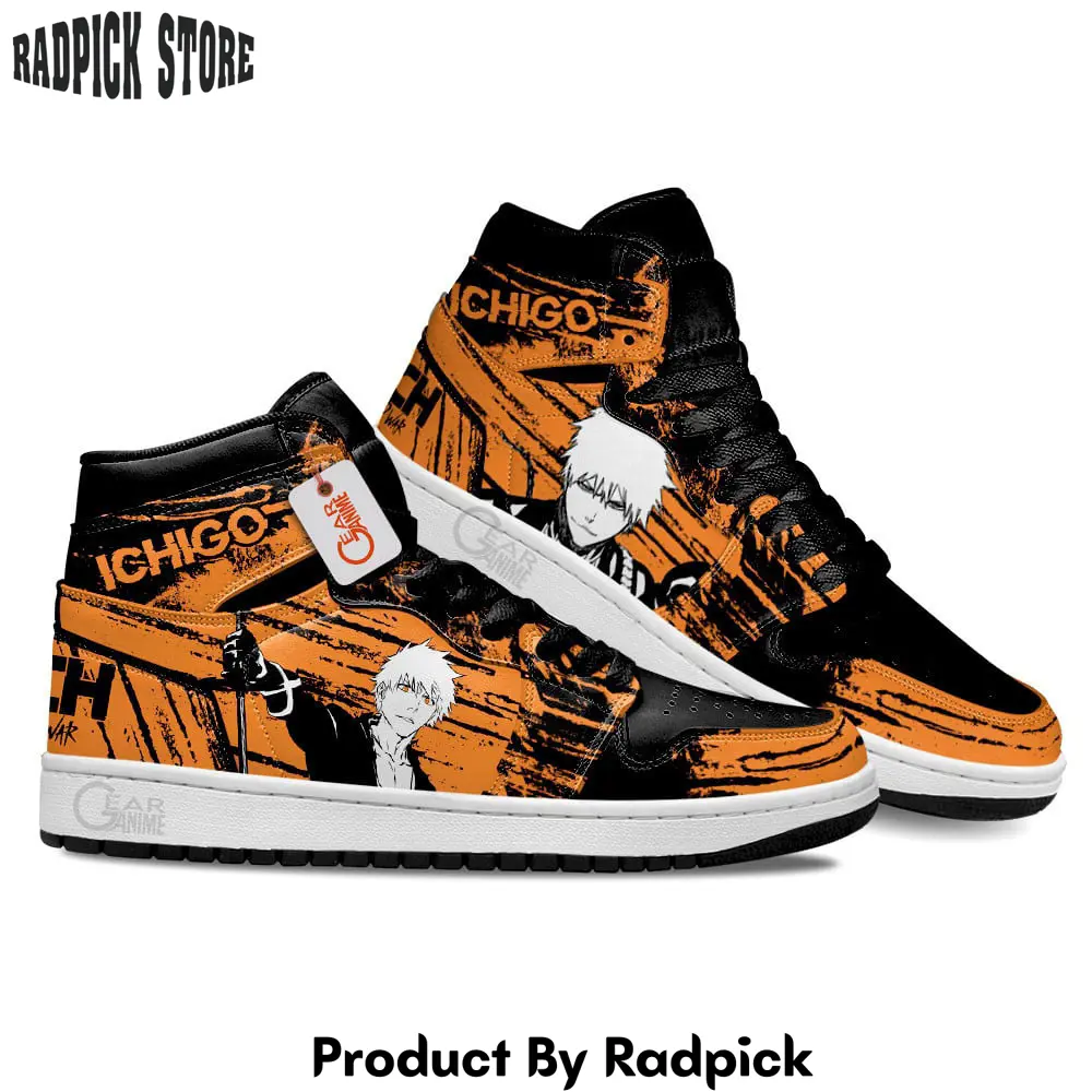 Ichigo kurosaki air jordan high top sneakers anime  rp0249338